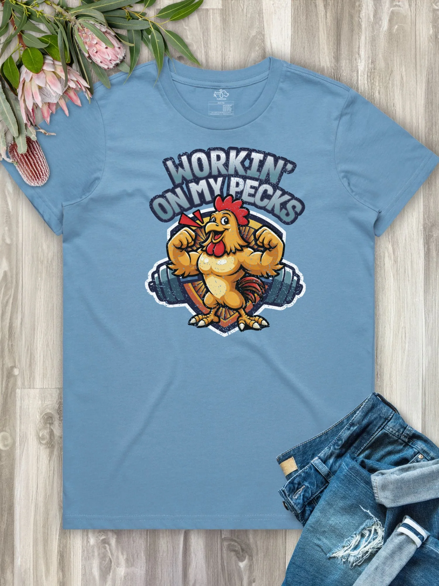 Workin On My Pecks Ava Women's Regular Fit Tee - Image 8