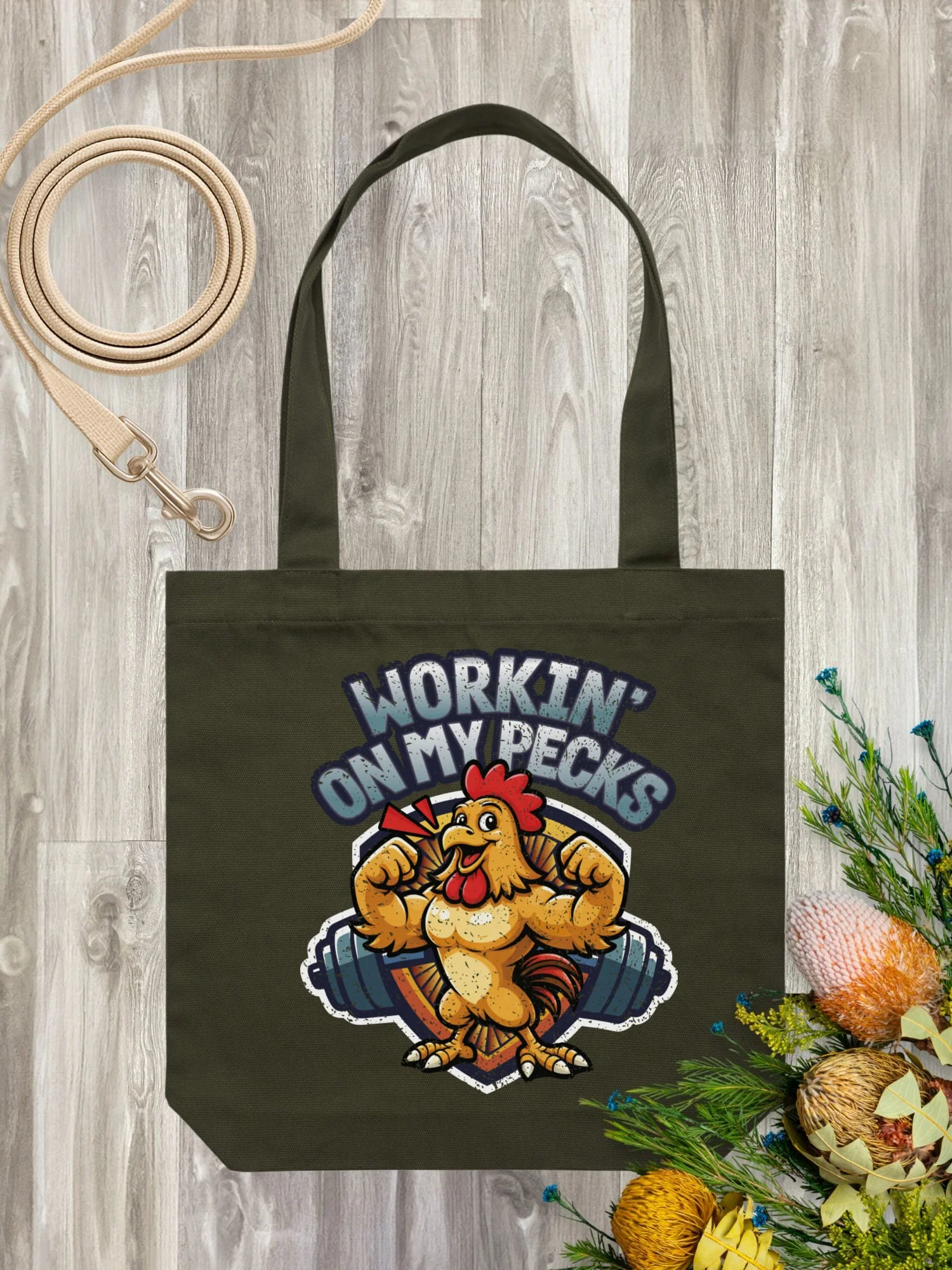 Workin On My Pecks Edith Tote - Image 7