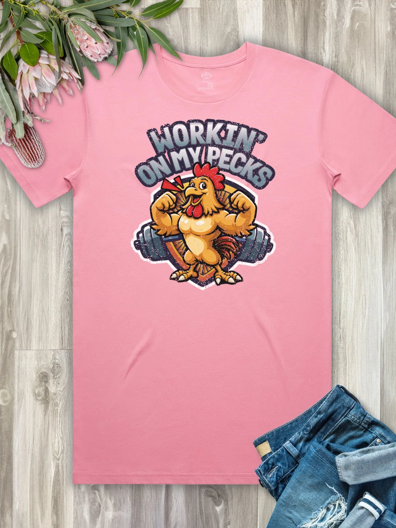 Workin On My Pecks Essential Unisex Tee - Image 6