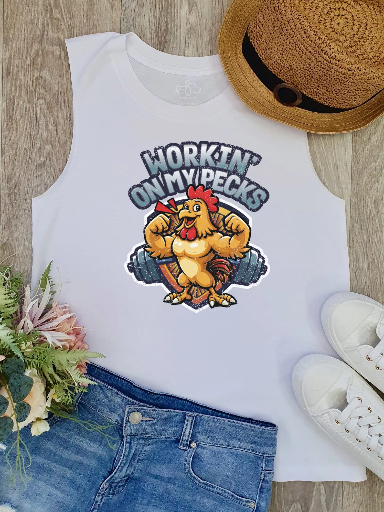 Workin On My Pecks Marley Tank - Image 3