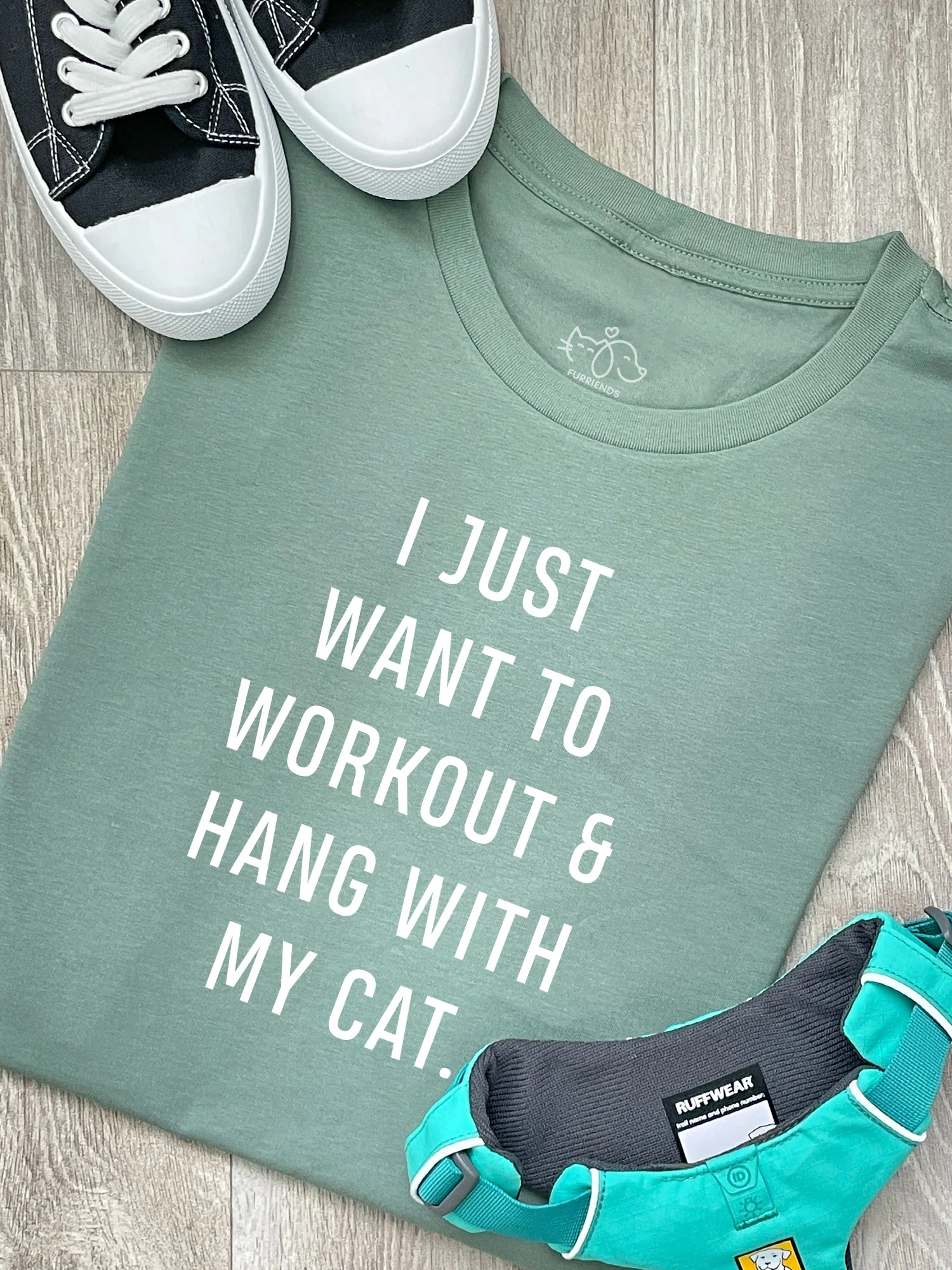 Workout & Hang With My Cat Ava Women's Regular Fit Tee - Image 5