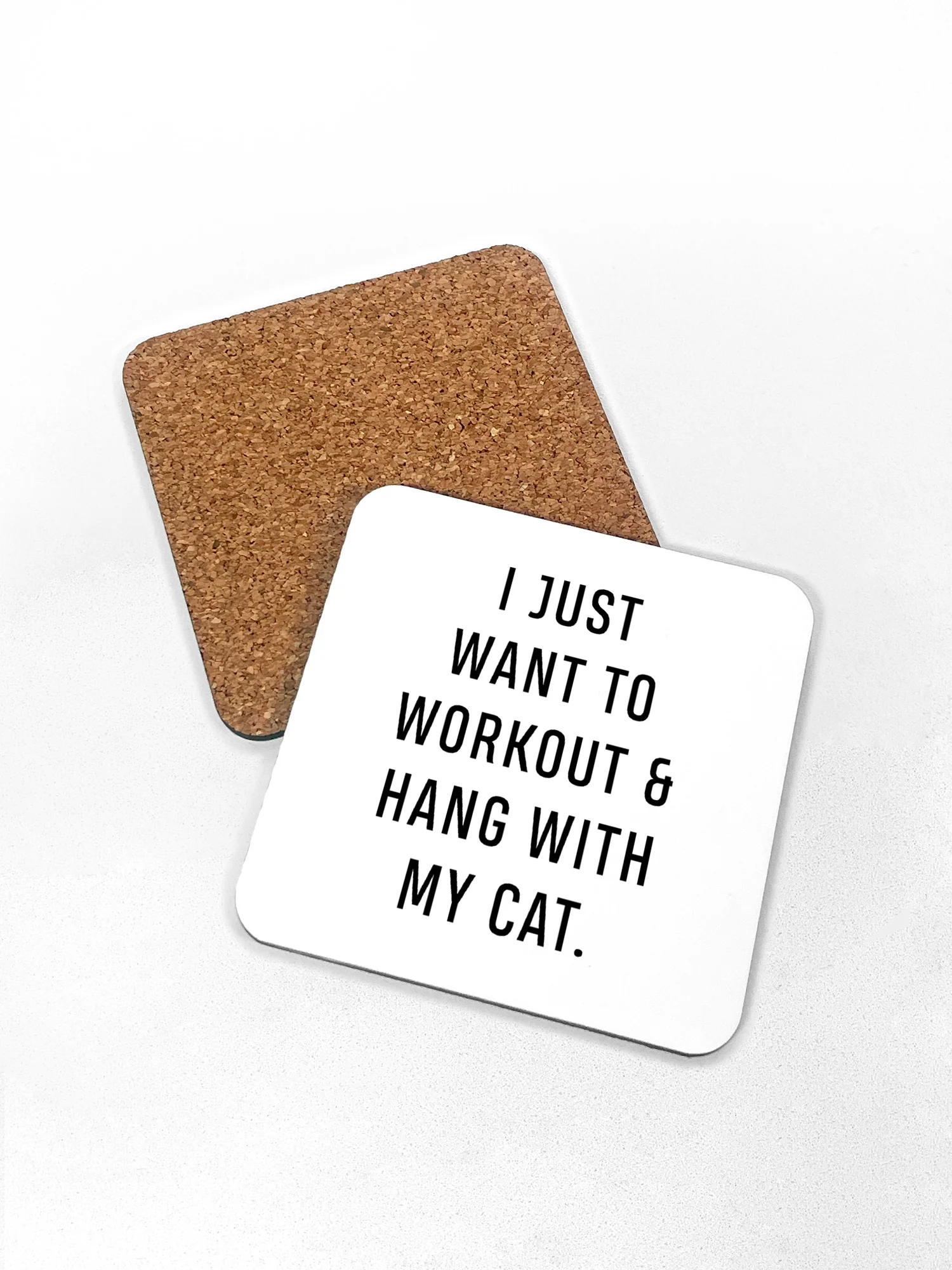 Workout & Hang With My Cat Coaster - Image 3