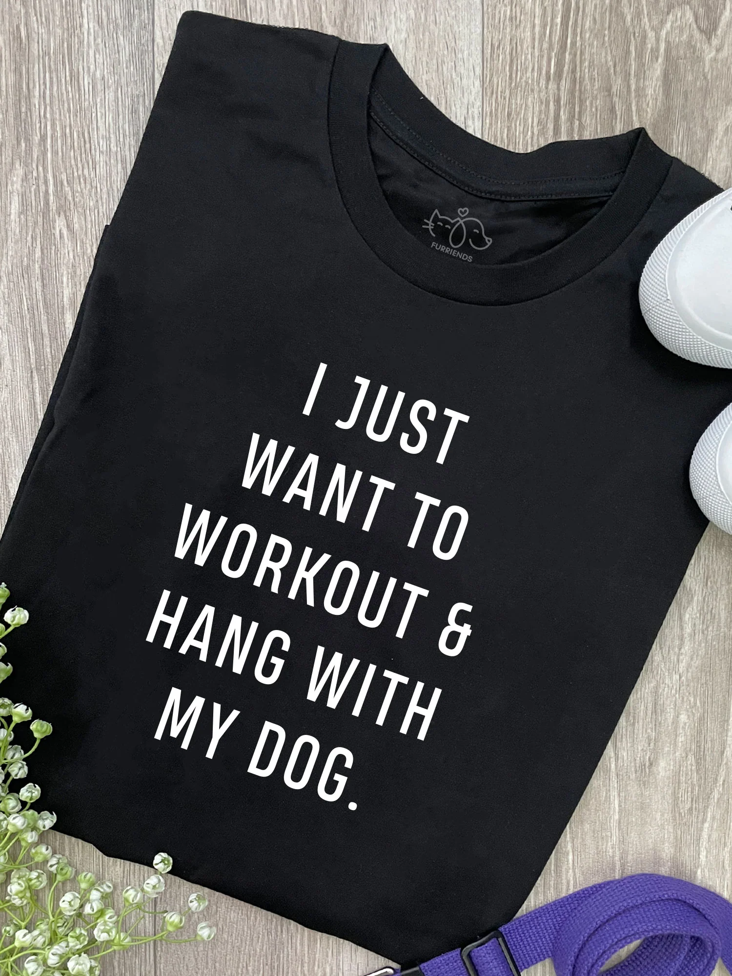 Workout & Hang With My Dog Ava Women's Regular Fit Tee