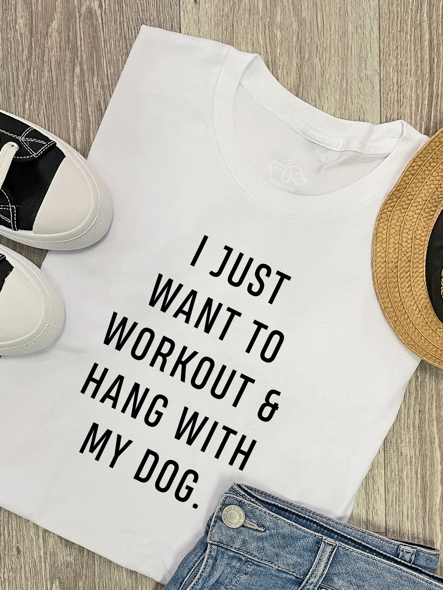 Workout & Hang With My Dog Ava Women's Regular Fit Tee - Image 2