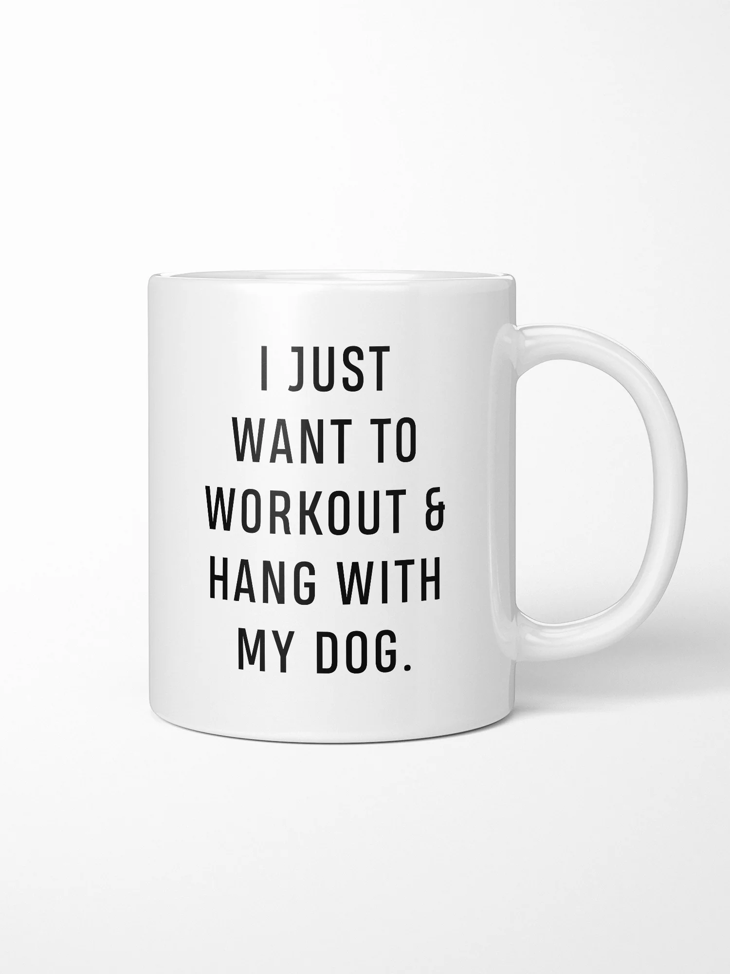 Workout & Hang With My Dog Ceramic Mug - Image 2