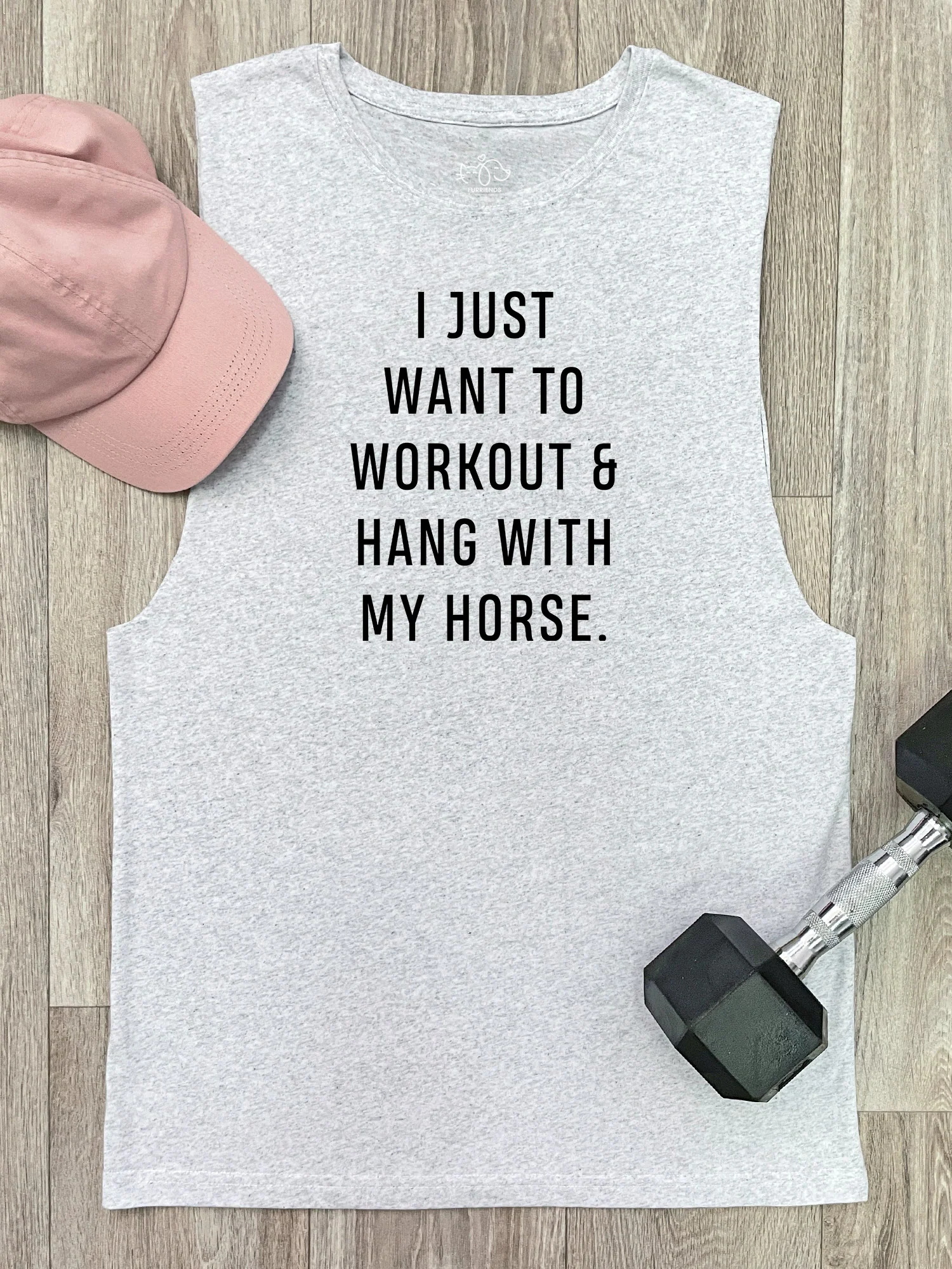 Workout & Hang With My Horse Axel Drop Armhole Muscle Tank - Image 2
