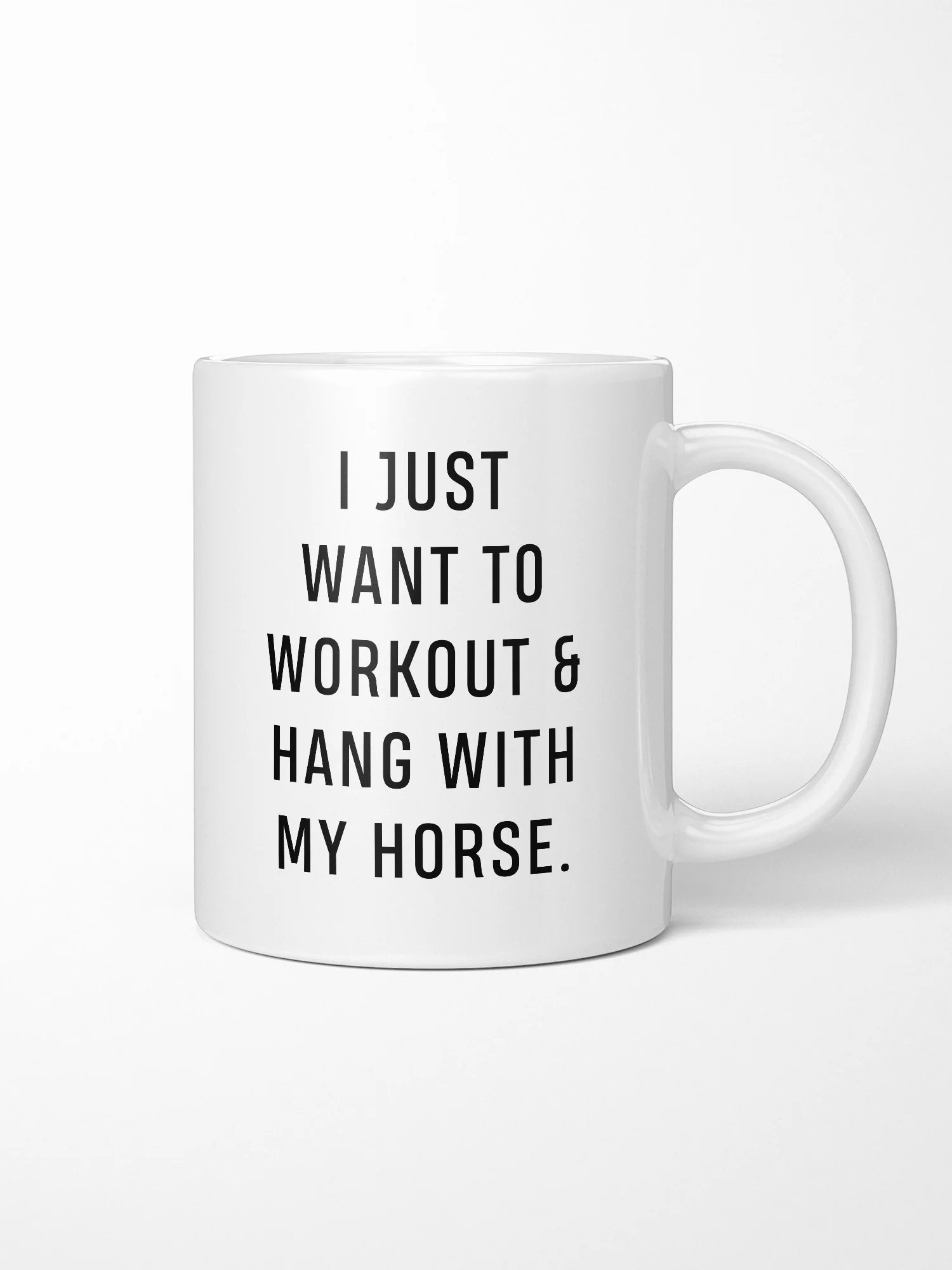 Workout & Hang With My Horse Ceramic Mug - Image 2