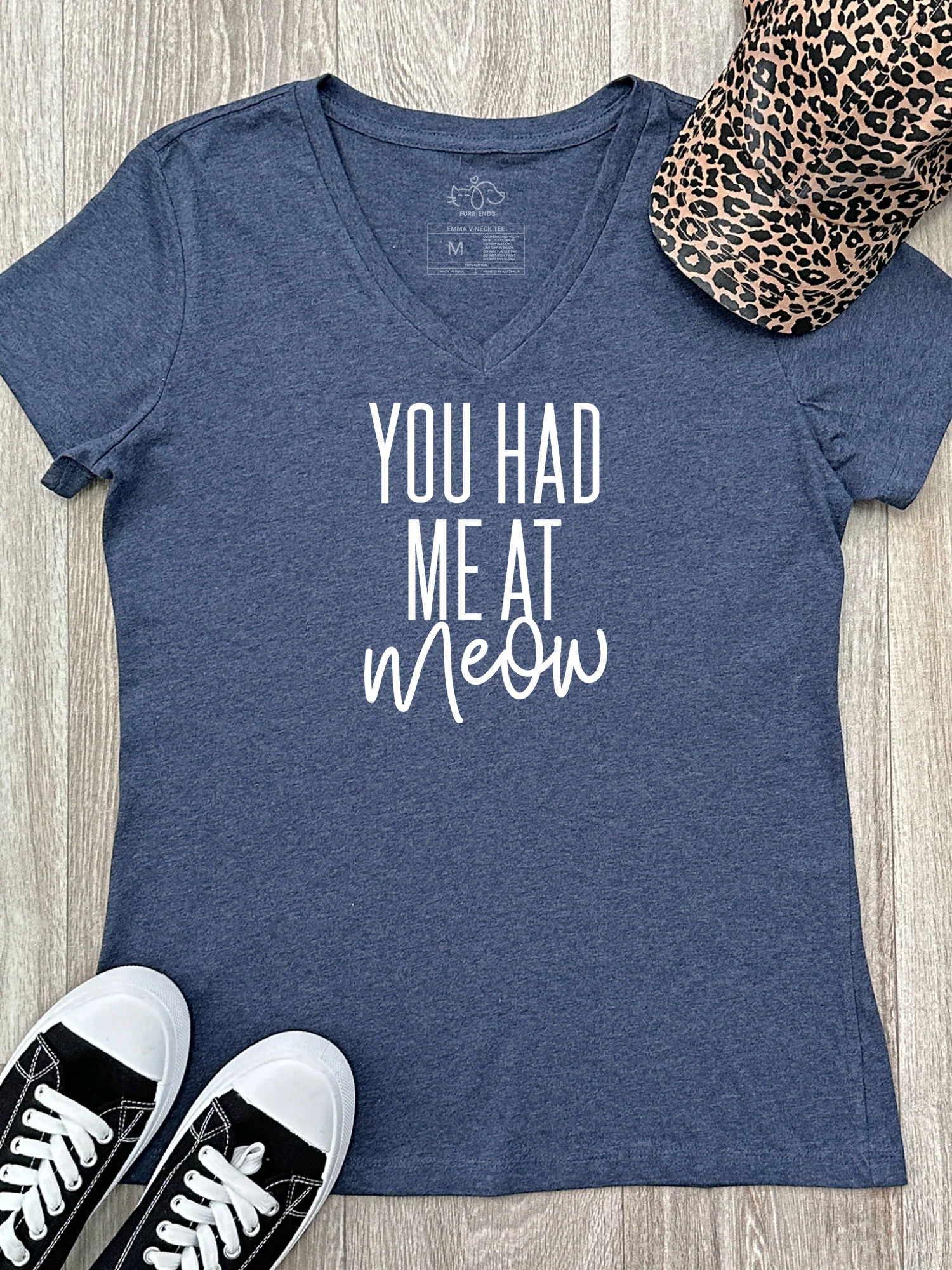 You Had Me At Meow Emma V-Neck Tee - Image 5